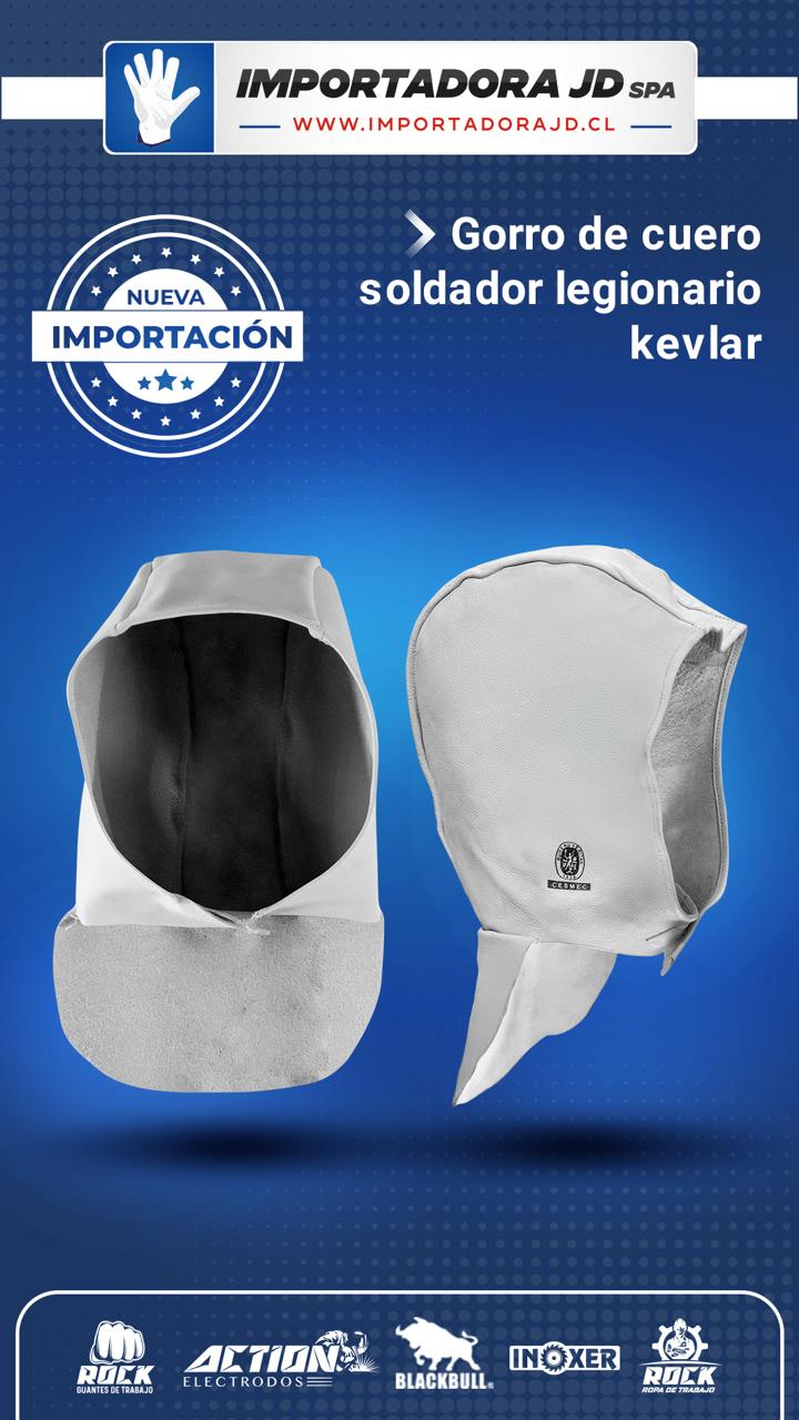 Gorro De Cuero Soldador Legionario con Hilo Kevlar - Imagen 4