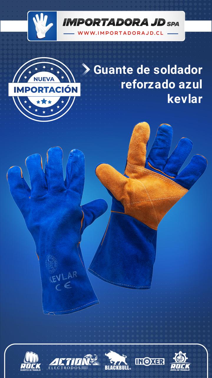 Guante de Soldador Reforzado Azul Kevlar - Imagen 2