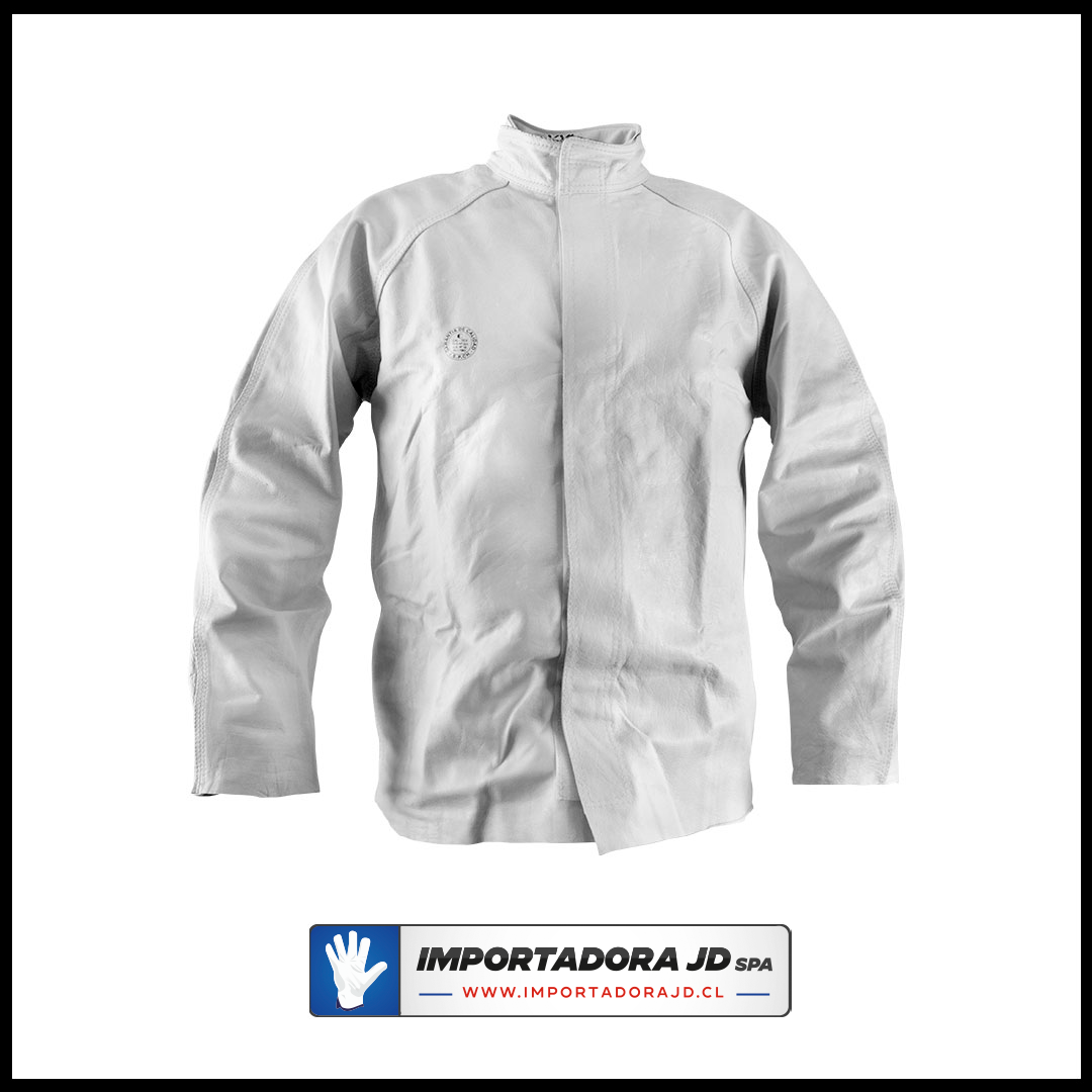 Chaqueta de Cuero Soldador Importada Con Velcro e Hilo Kevlar