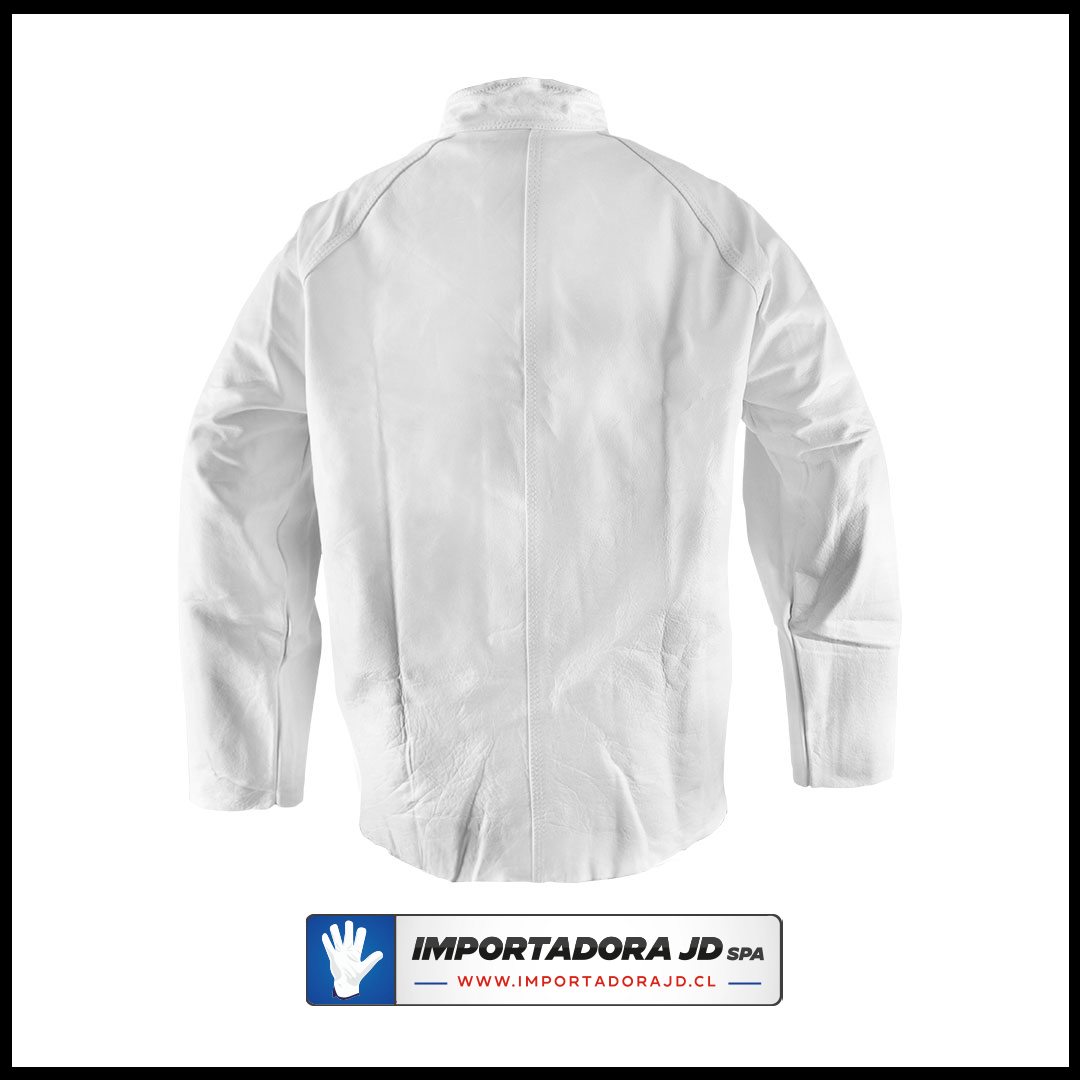 Chaqueta de Cuero Soldador Importada Con Velcro e Hilo Kevlar - Imagen 2