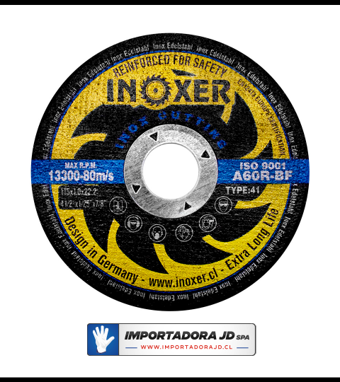 Disco De Corte INOXER® De 4 1/2 X 1 Mm Inoxidable