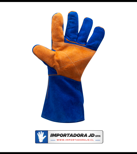 Guante De Soldador Reforzado Azul Kevlar