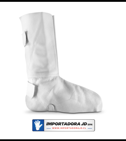 Polaina De Cuero Soldador Con Velcro Kevlar