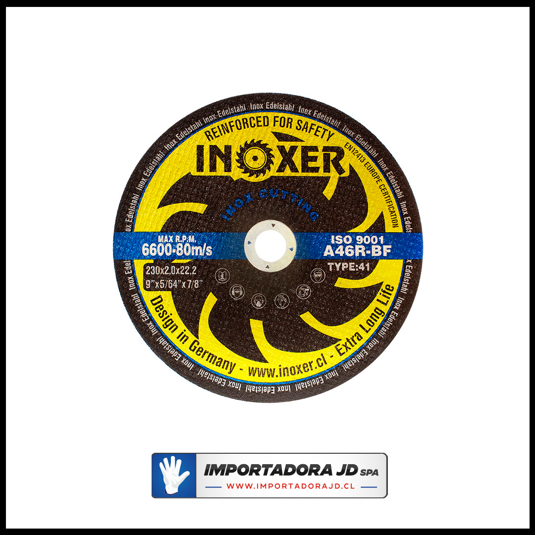 Disco De Corte INOXER® de 9 x 2 mm Inoxidable