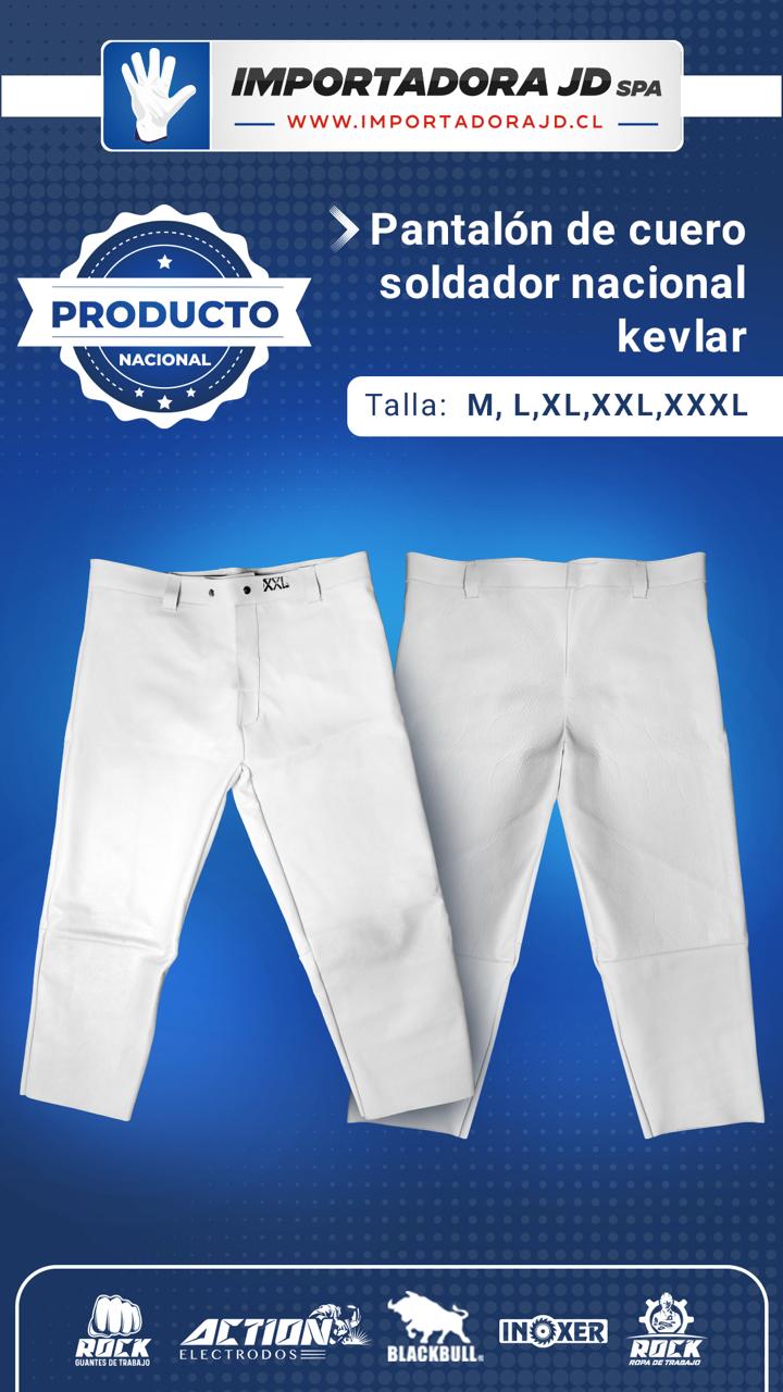 Pantalón de Cuero Soldador Nacional con Velcro e Hilo Kevlar - Imagen 3