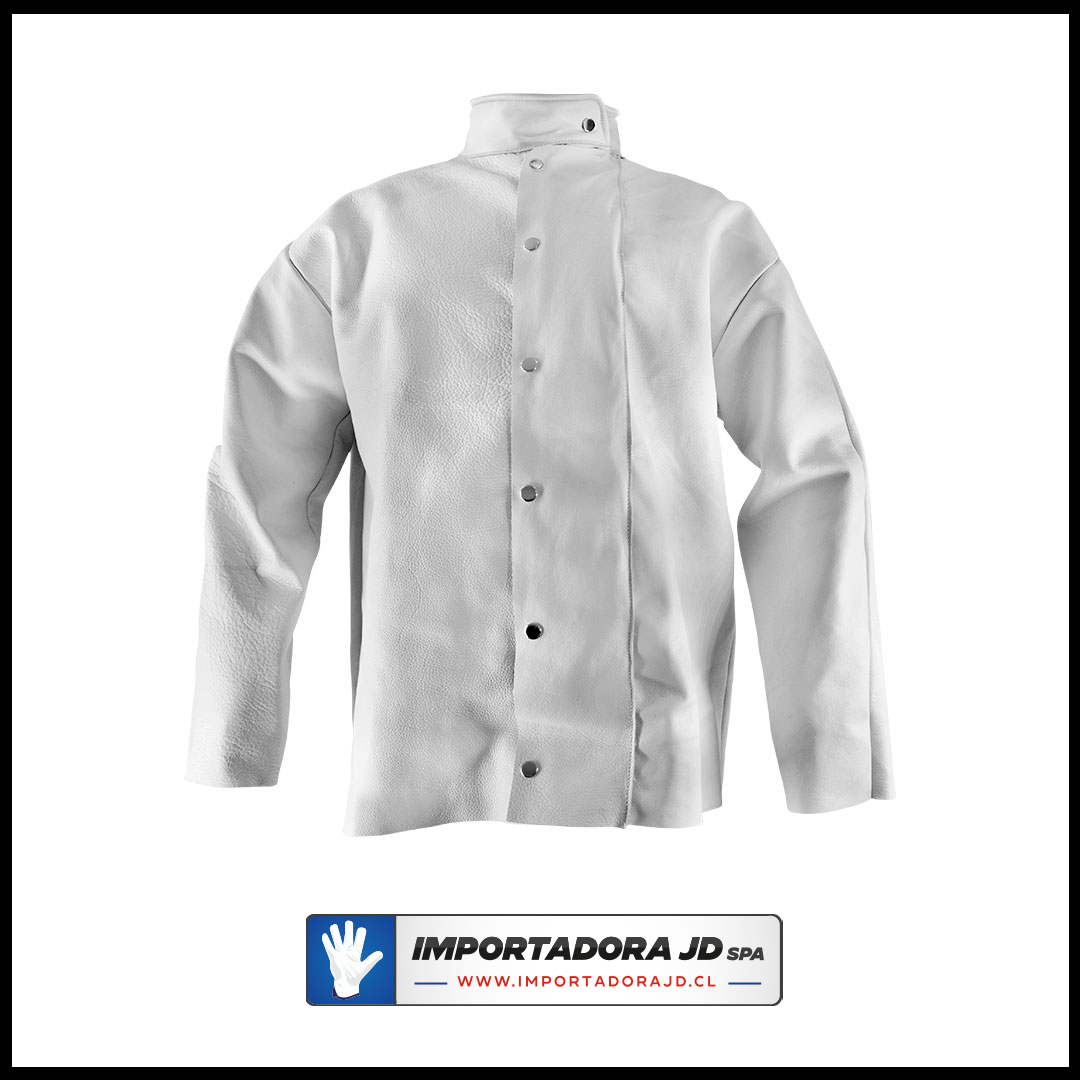 Chaqueta De Cuero Bandolera Full Kevlar (Velcro Mas Broche)