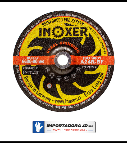 Disco Desbaste INOXER® De 9 X 6 Mm Metal