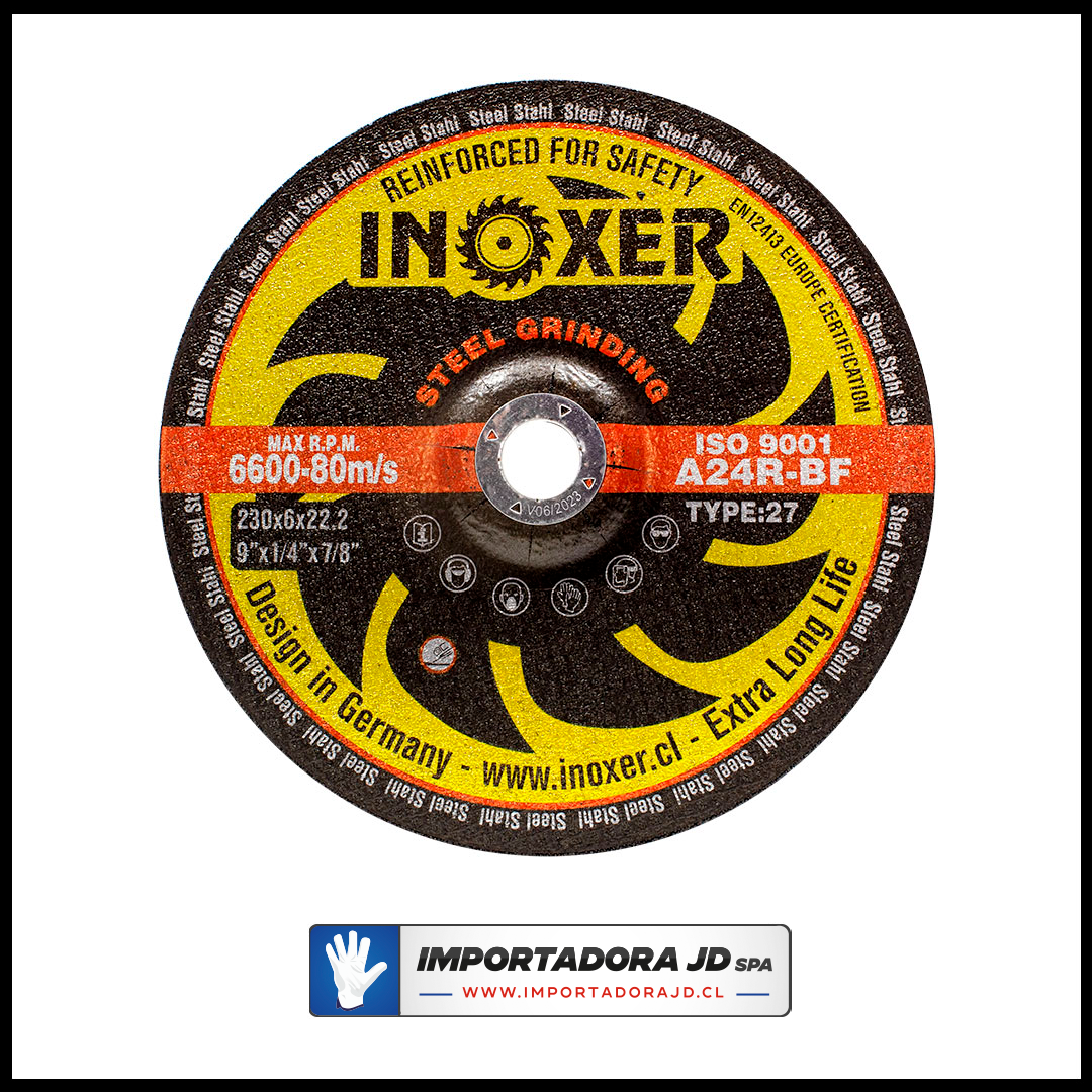Disco de Desbaste INOXER® de 9 x 6 mm Metal