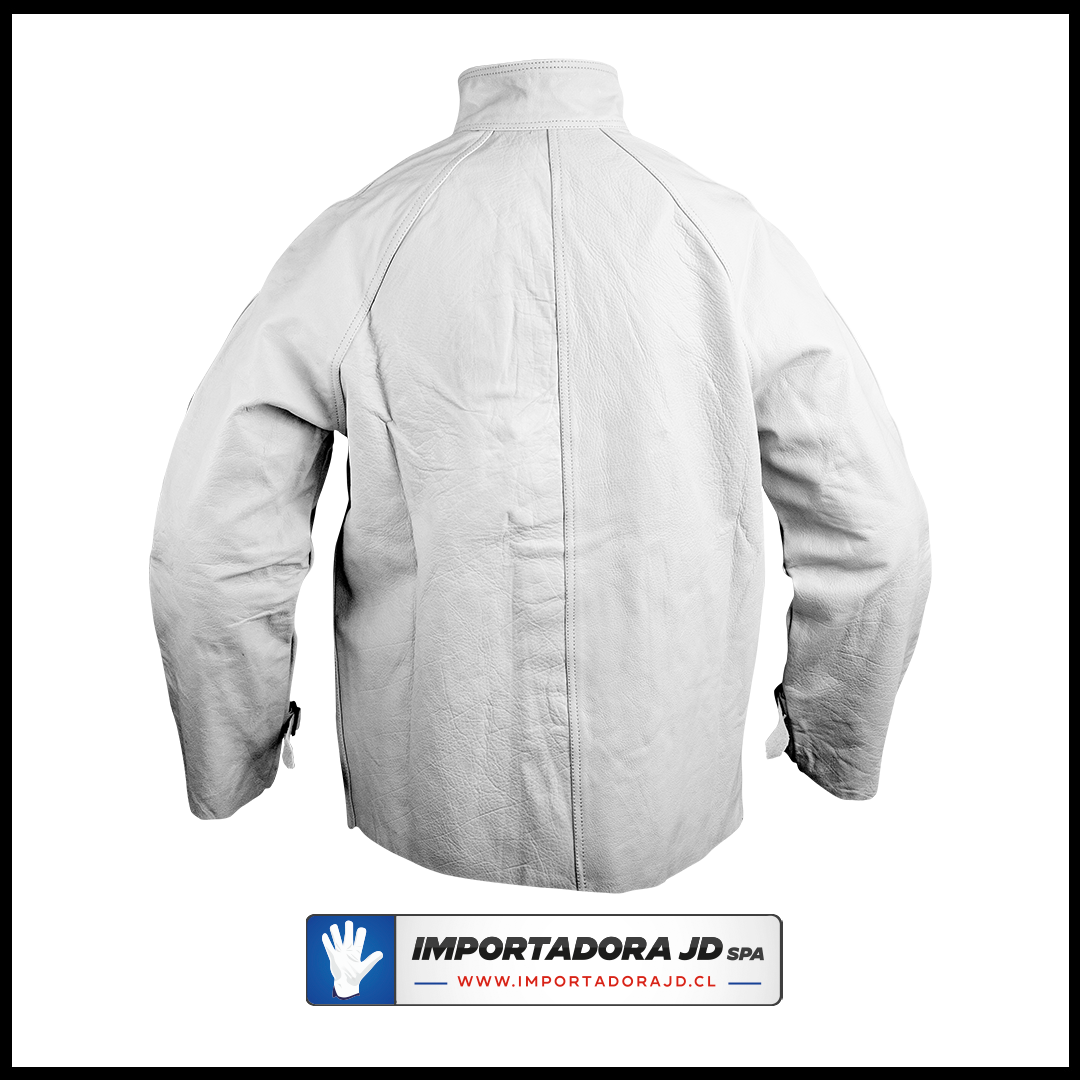 | Chaqueta de Cuero Soldador Importada Premium Con Velcro y Broche +Ajuste de muñeca. Hilo Kevlar - Imagen 2