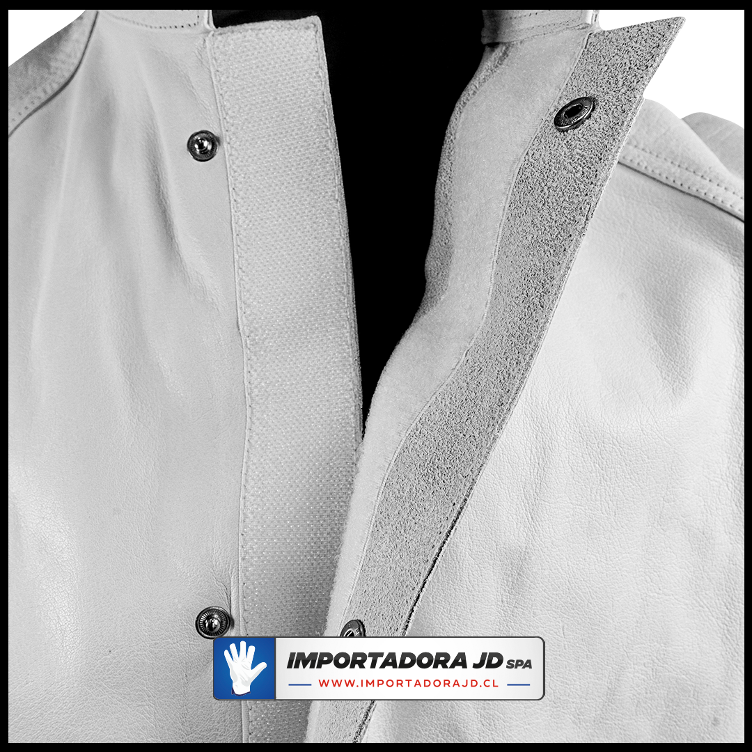 | Chaqueta de Cuero Soldador Importada Premium Con Velcro y Broche +Ajuste de muñeca. Hilo Kevlar - Imagen 3